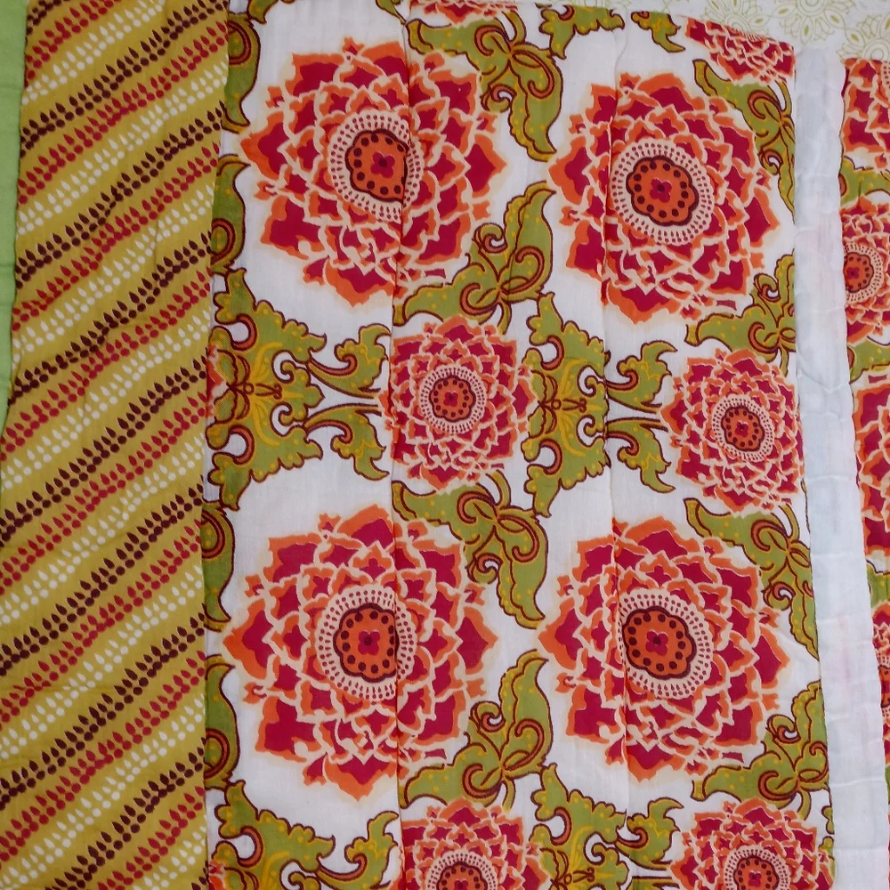 Anthropologie Boho Floral Patchwork Pillow Sham PAIR